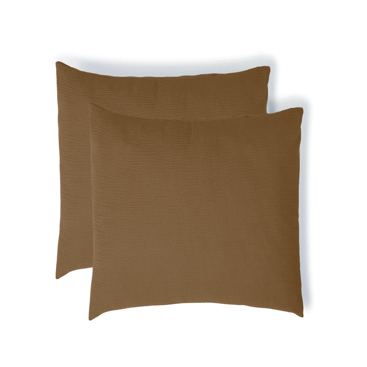 Carla - Funda De Almohada (X2) - Gasa De Algodón - Avellana