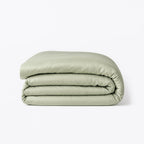 Gaia - Organic Cotton Washed Sateen Duvet Cover - Celadon Green