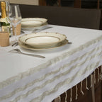 Hamptons - Nappe - Blanc/Argent