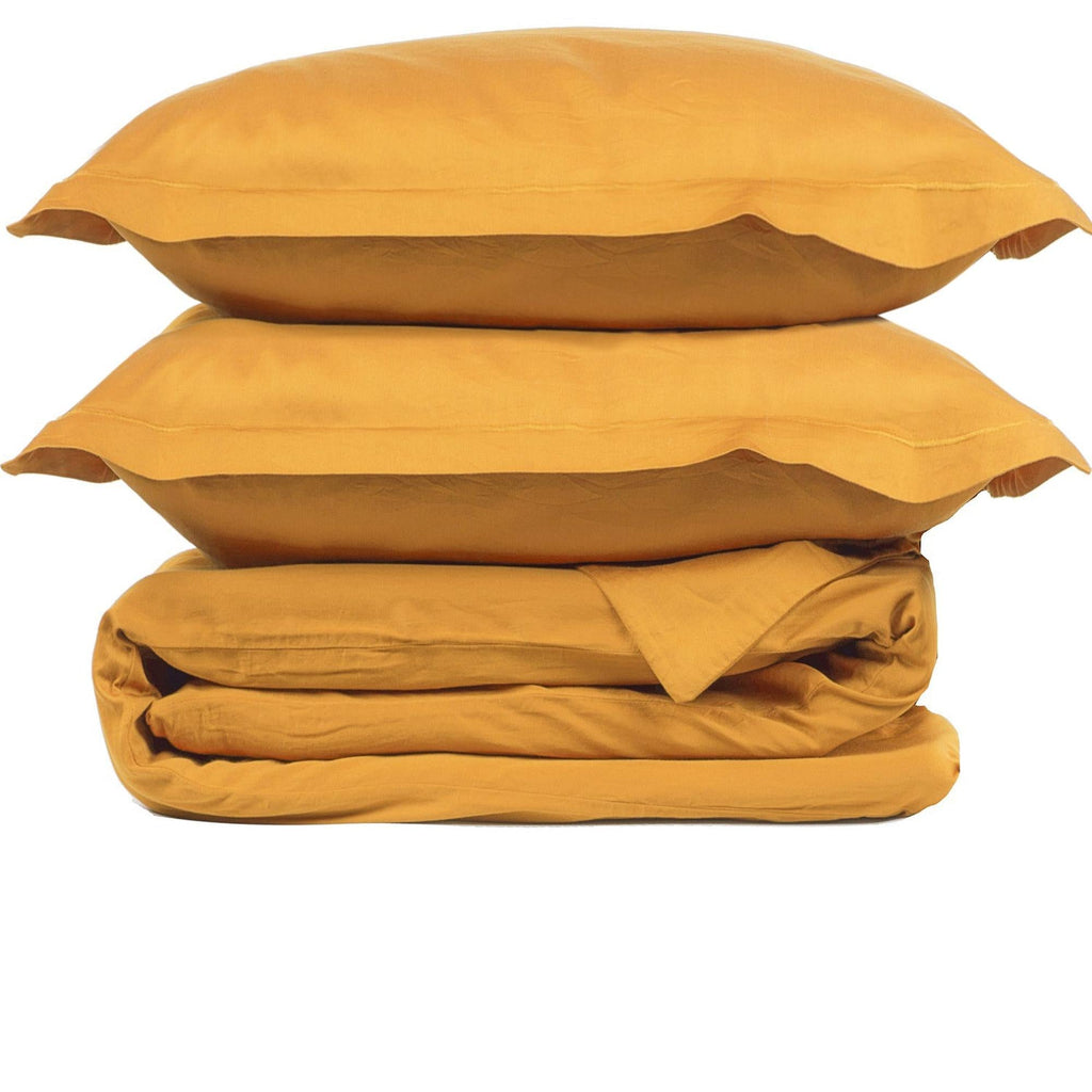 Julia - Bedding Set + Pillowcases - Mustard Yellow