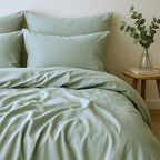 Gaia - Parure + Taies - Coton Bio & Lyocell - Vert Céladon