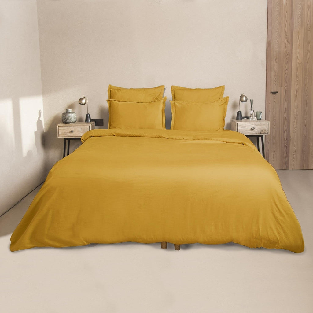 Julia - Bedding Set + Pillowcases - Mustard Yellow