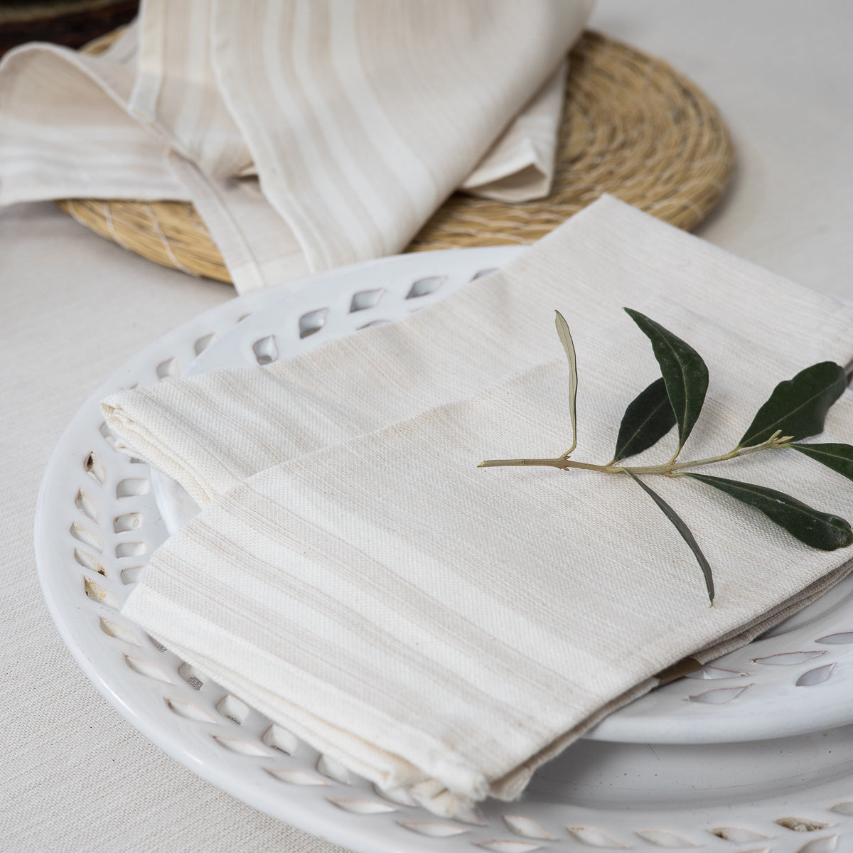 Mahdia - Lot De 4 Serviettes De Table - Lin