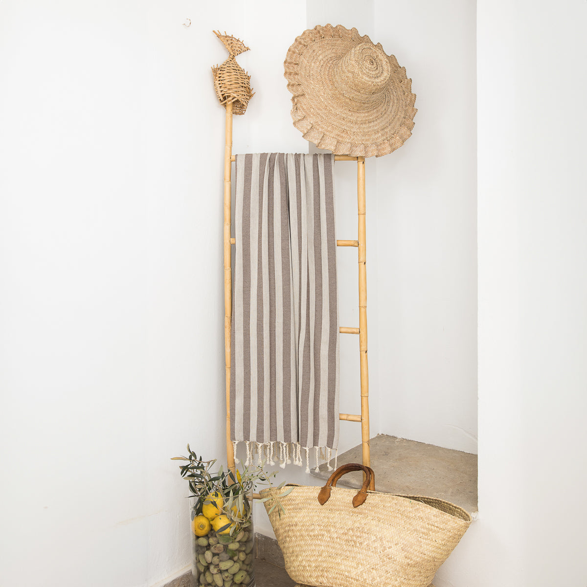 Jacquard Cotton Fouta 100x200 - Capri - Taupe