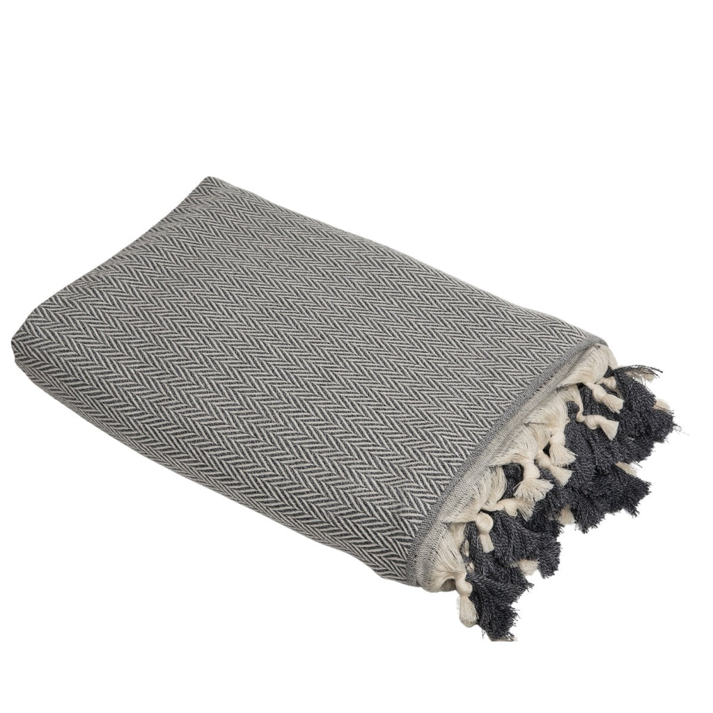 Gstaad - Plaid - Laine - Gris Chiné