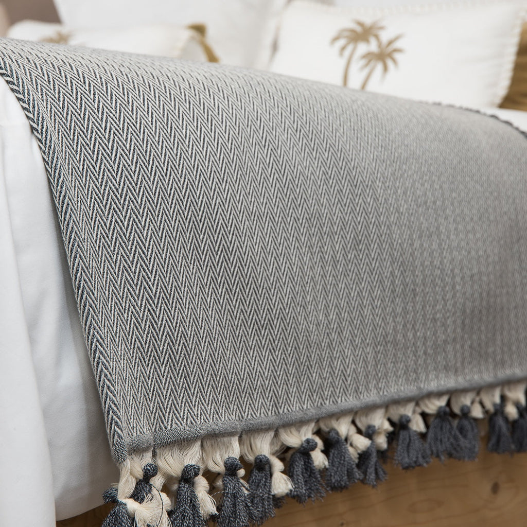 Gstaad - Plaid - Laine - Gris Chiné