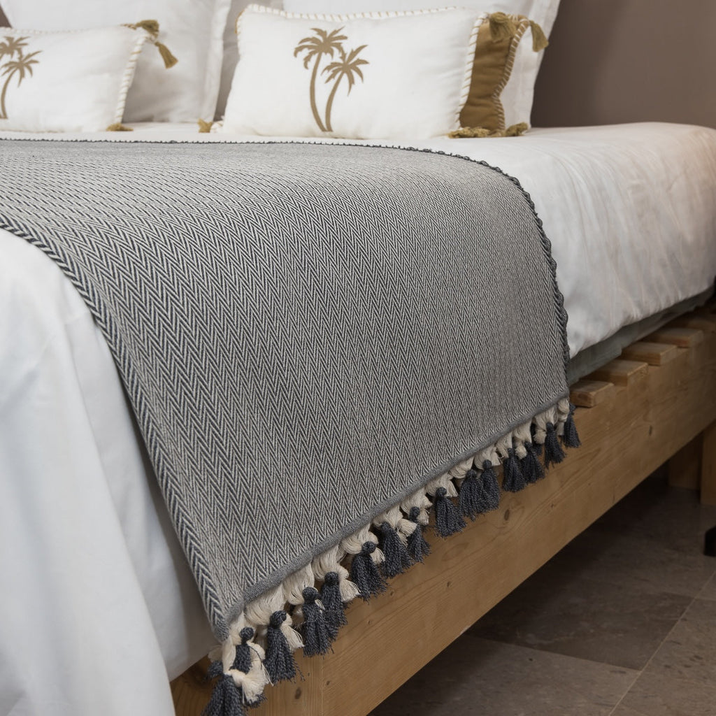 Gstaad - Plaid - Laine - Gris Chiné