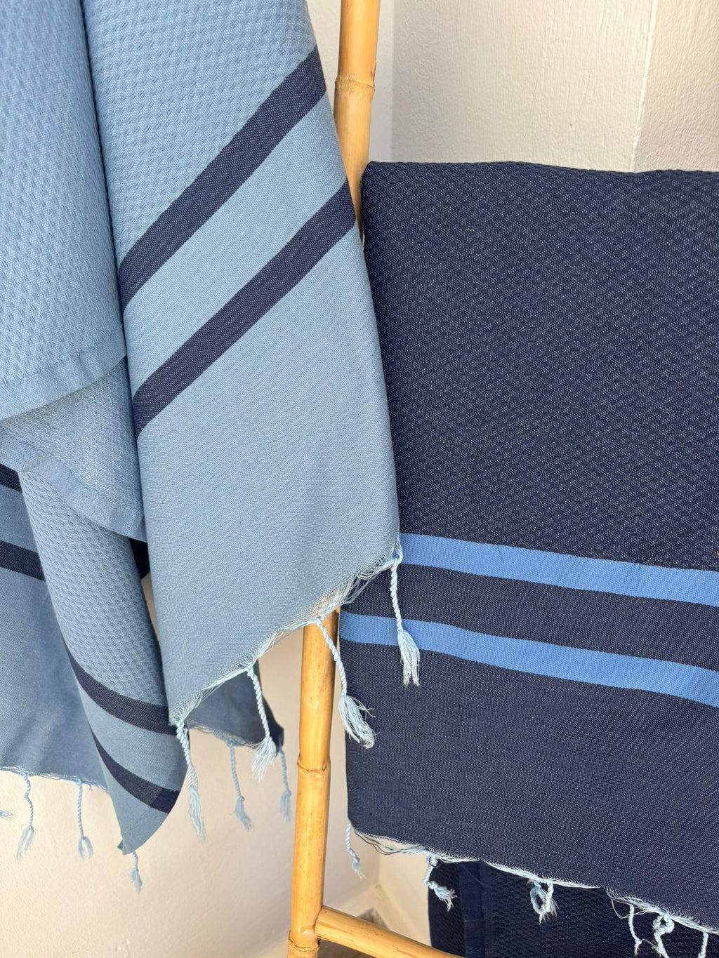 Amalfi - Fouta Bicolore - Bleu Jean/Bleu