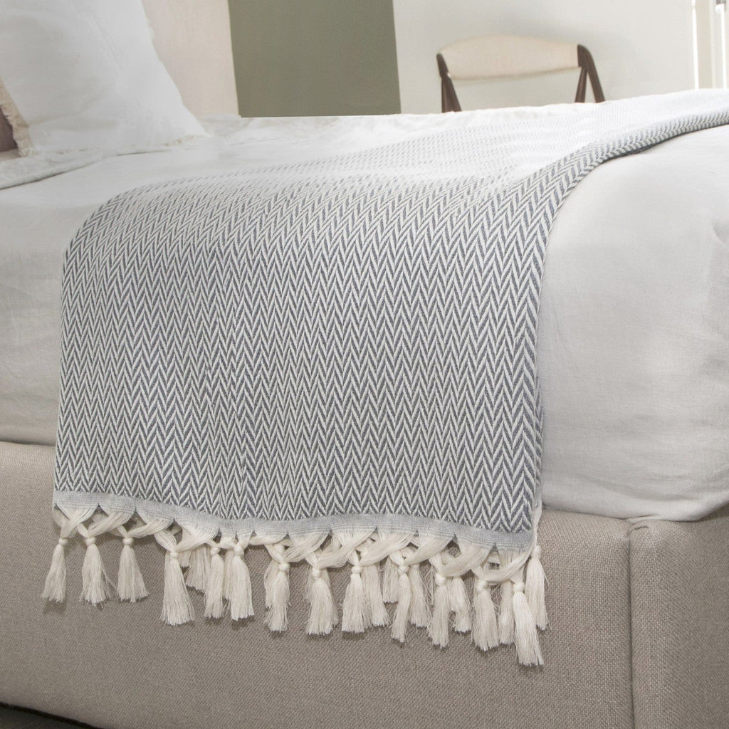 Aspen - Throw - Wool - Mottled Grey