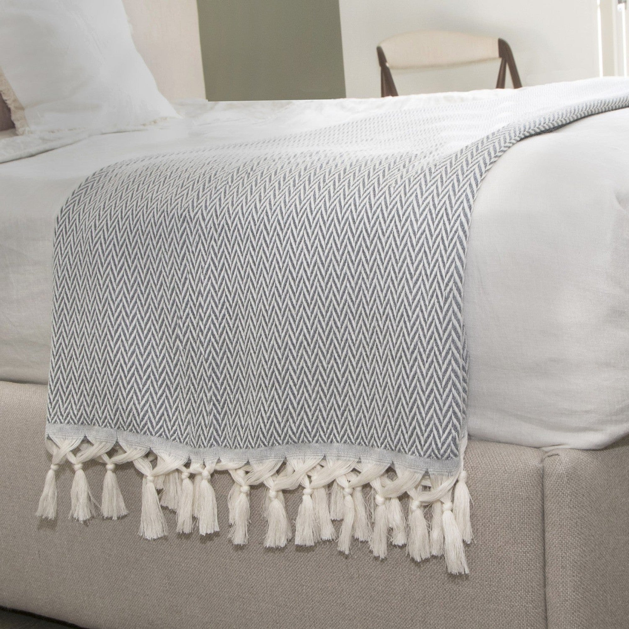 Aspen - Throw - Wool - Mottled Grey
