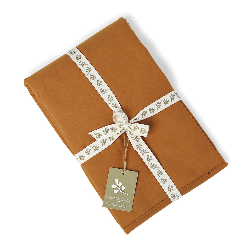 Nina - Drap Plat - Percale De Coton - Caramel