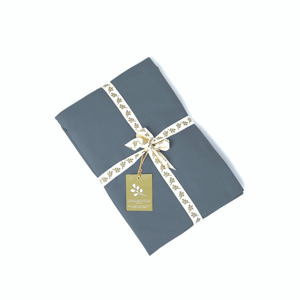 Nina - Drap Plat - Percale De Coton - Denim