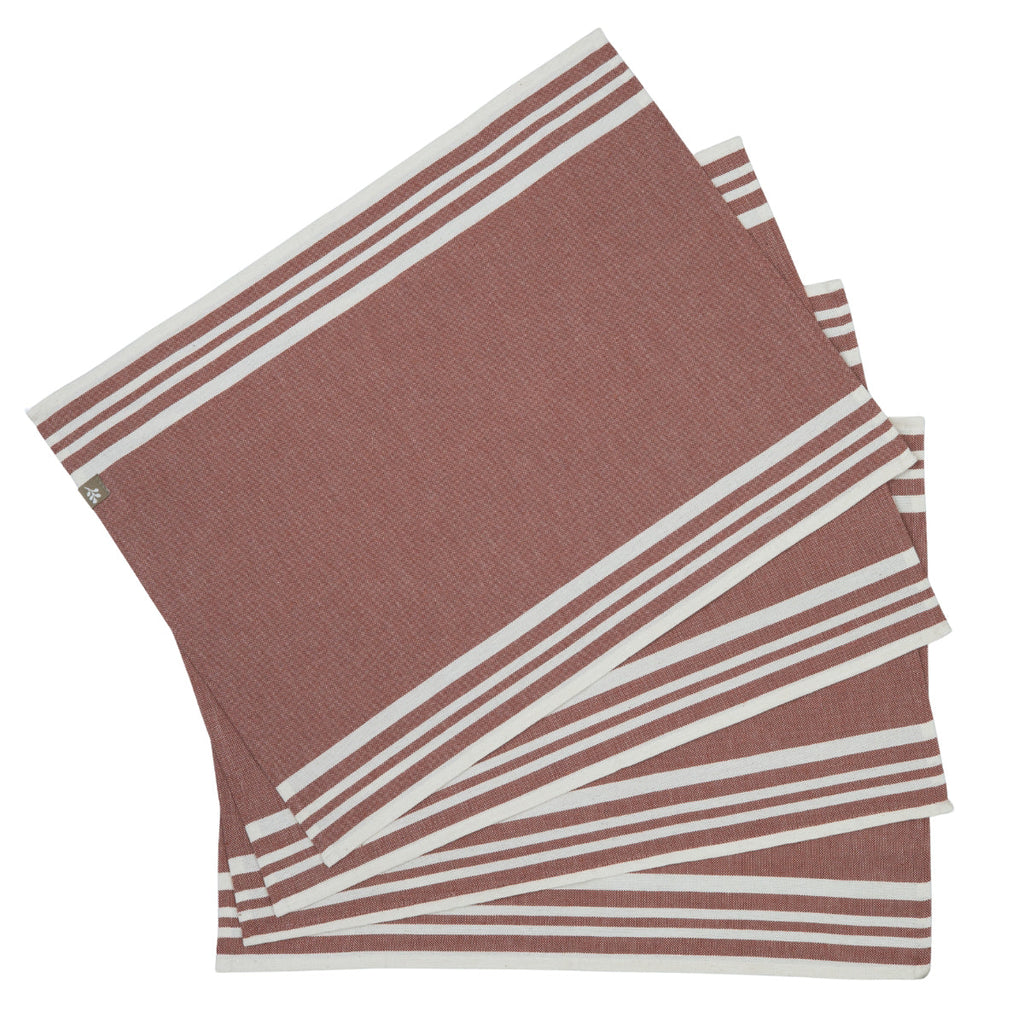 Mahdia - Set De Table (X4) - Rouge Tomette