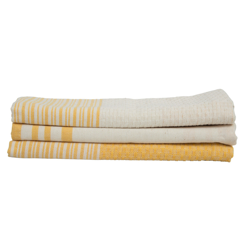 Mahdia - Torchon (X3) - Jaune Moutarde