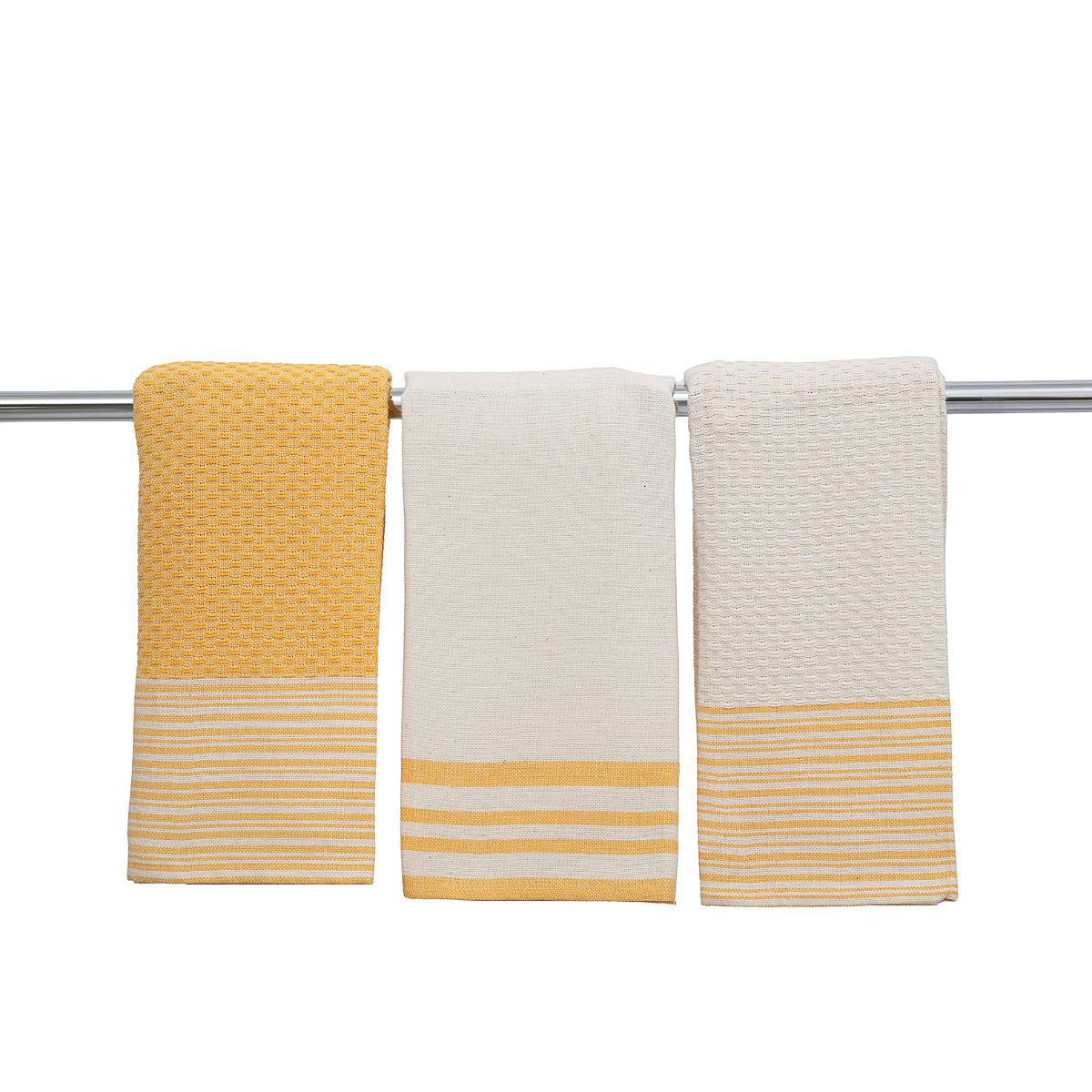 Mahdia - Torchon (X3) - Jaune Moutarde