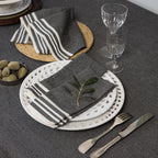 Mahdia - Nappe + 10 Serviettes - Noir