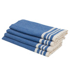 Mahdia - Lot De 4 Serviettes De Table - Bleu Grec