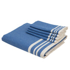 Mahdia - Nappe + 4 Serviettes - Bleu Grec