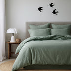 LUNA celadon green 240x220 pillowcases 50x70