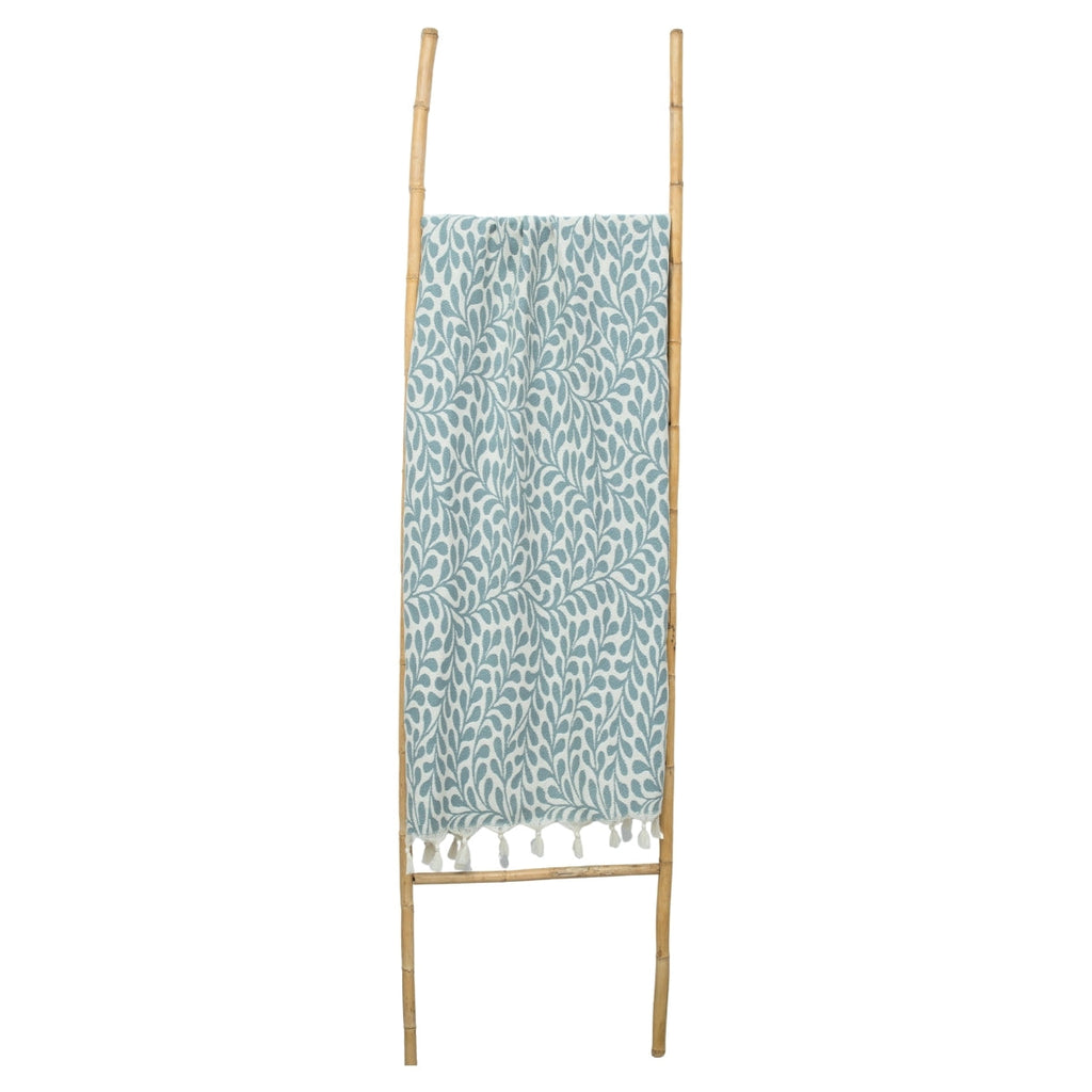 Fouta Jacquard - Algodón - Verde Salvia - Hoja