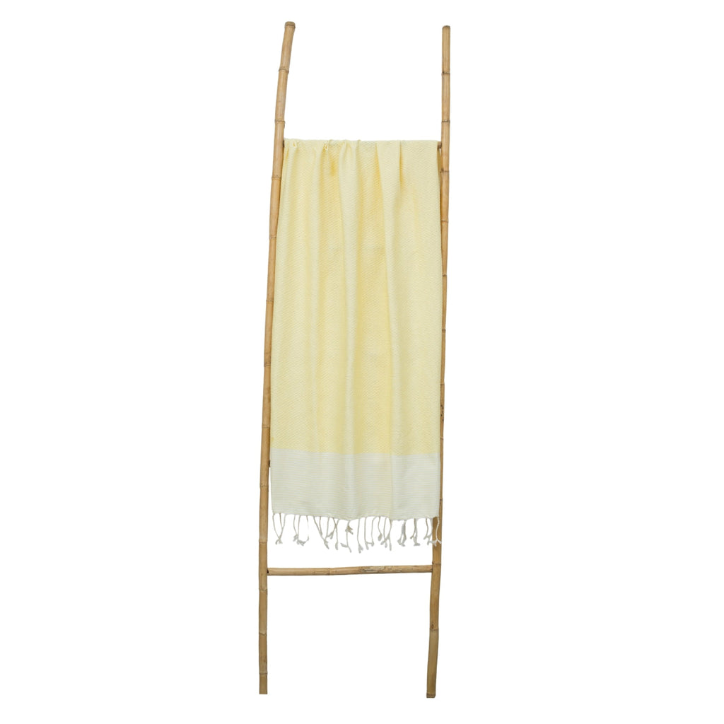 Ibiza - Fouta Nid D'Abeille - Jaune Pâle