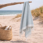 Bora Bora - Fouta Paréo - Vert Sauge/Gris Perle