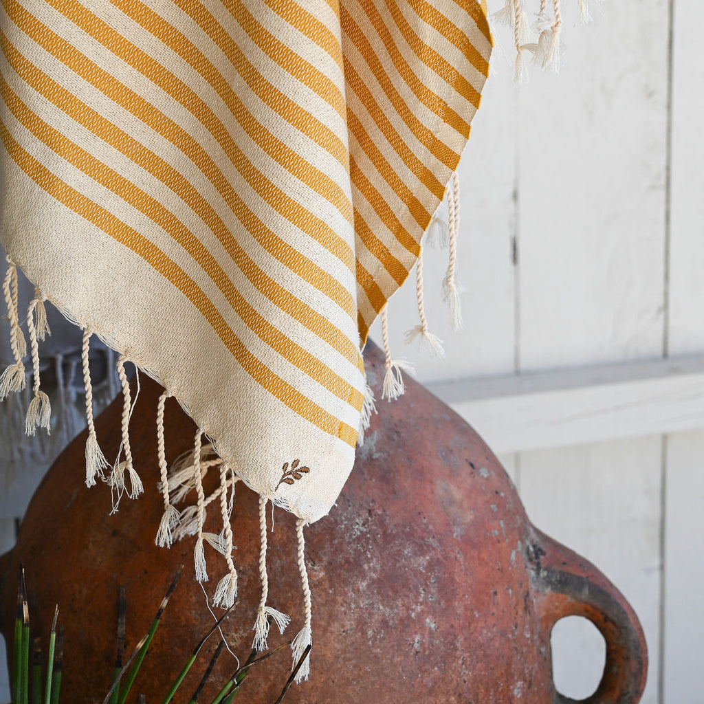 Pack of 2 XXL Foutas - Cotton - Mustard Yellow - Hossegor