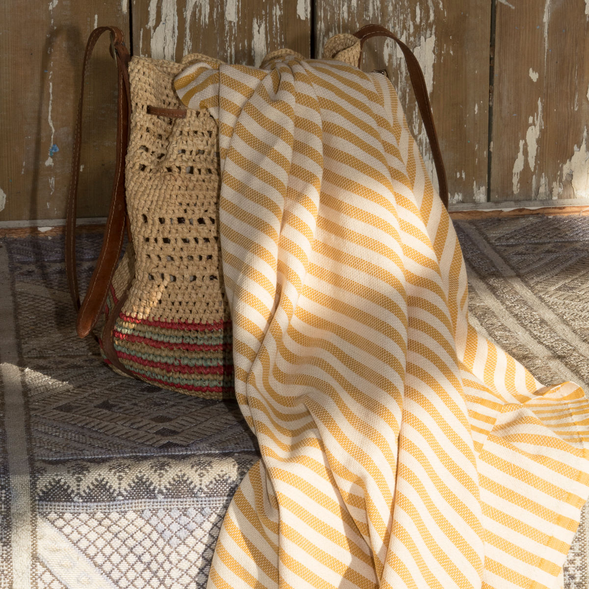 Hossegor - Lot De 3 Foutas - Jaune Moutarde