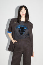 The Ema Chocolat Lines Goldyblue Blazer