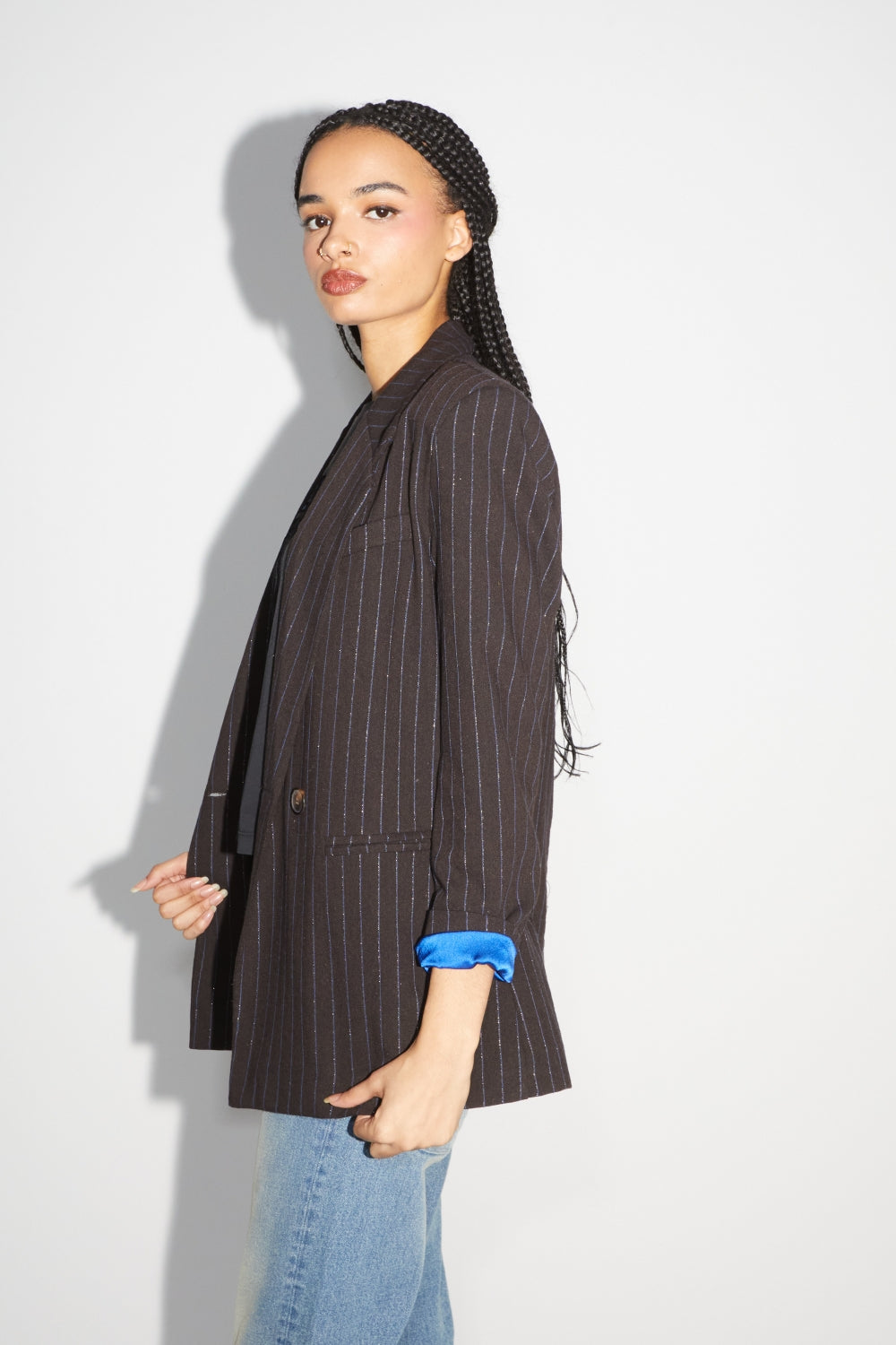 The Ema Chocolat Lines Goldyblue Blazer