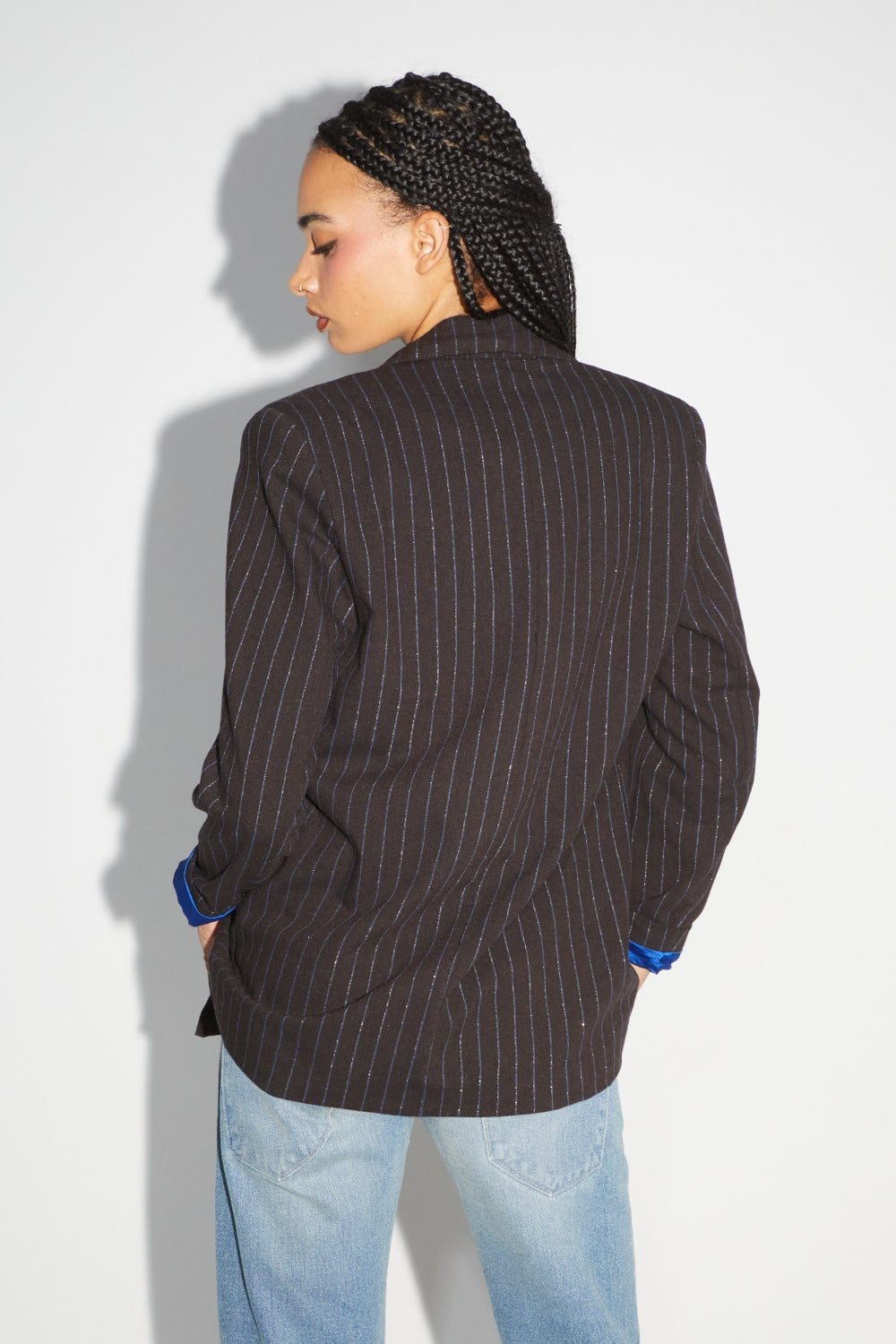 The Ema Chocolat Lines Goldyblue Blazer