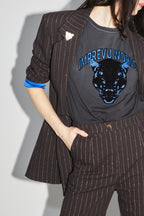 The Ema Chocolat Lines Goldyblue Blazer