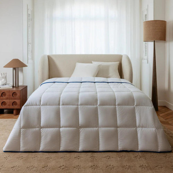 Couette Légère Temperée 100% Fibres Creuses Siliconnées, Enveloppe Coton