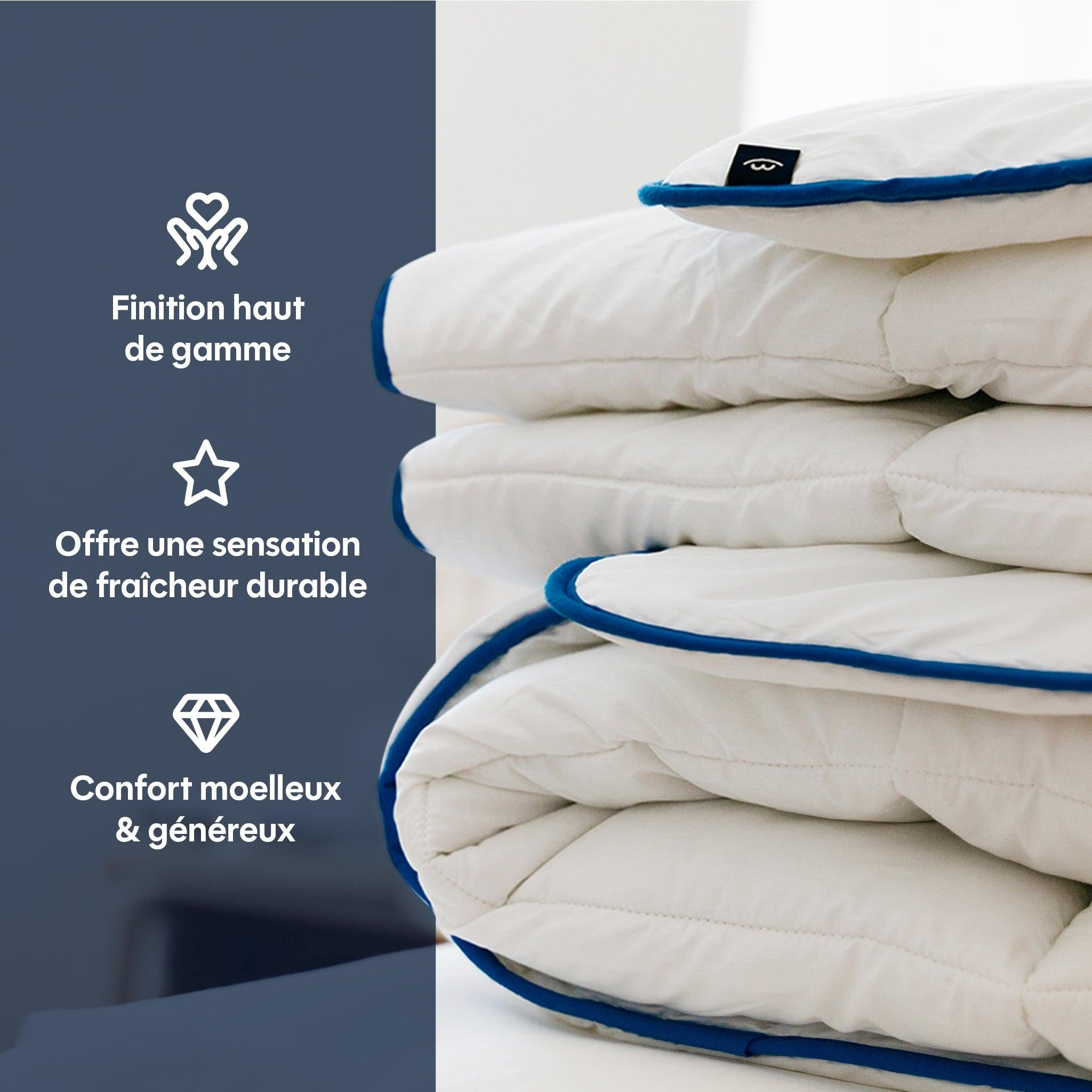 Lightweight Tempered Duvet - 100% Siliconized Hollow Fibers - Cotton Cover