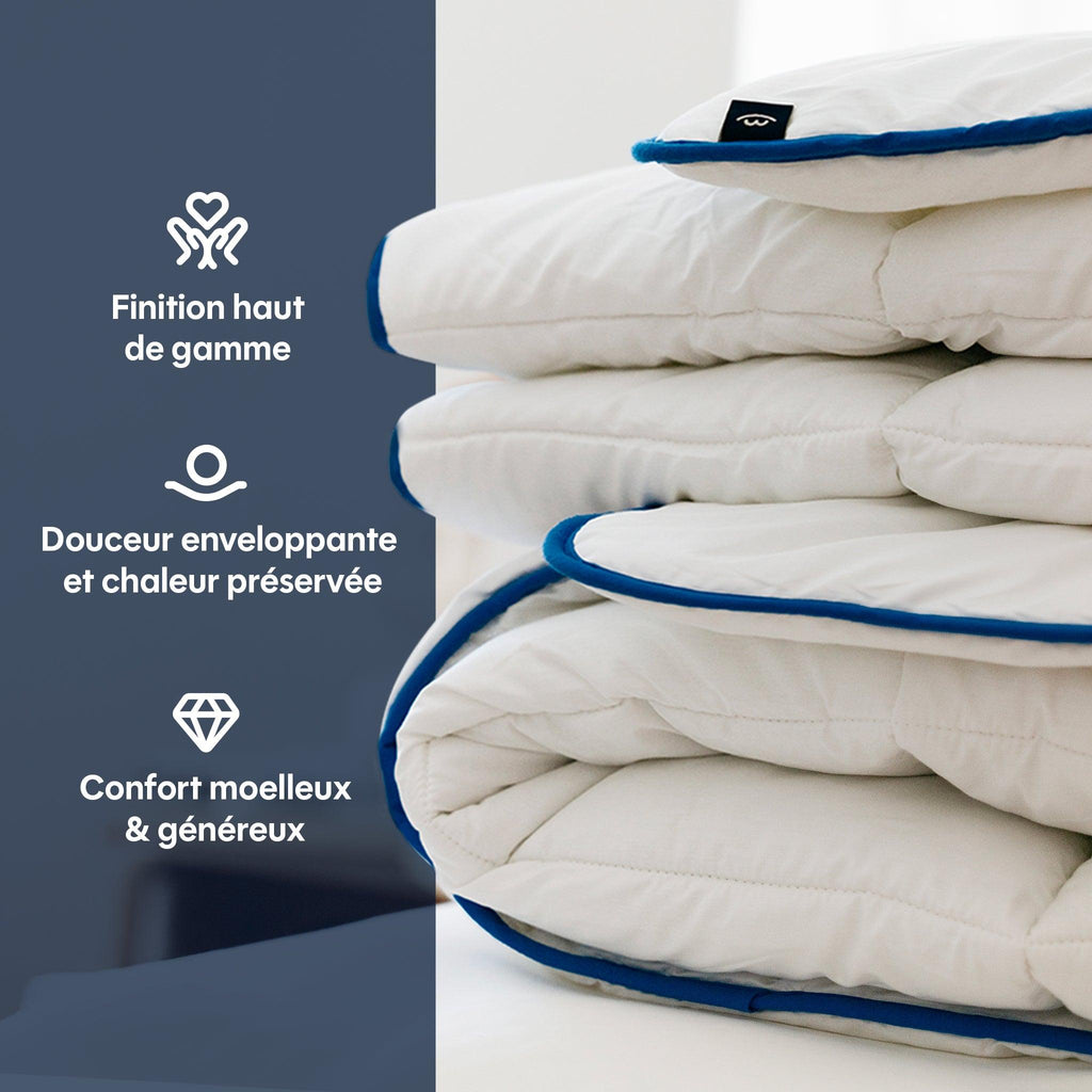 Couette Hiver - Fibres Creuses Siliconnées, Enveloppe Coton