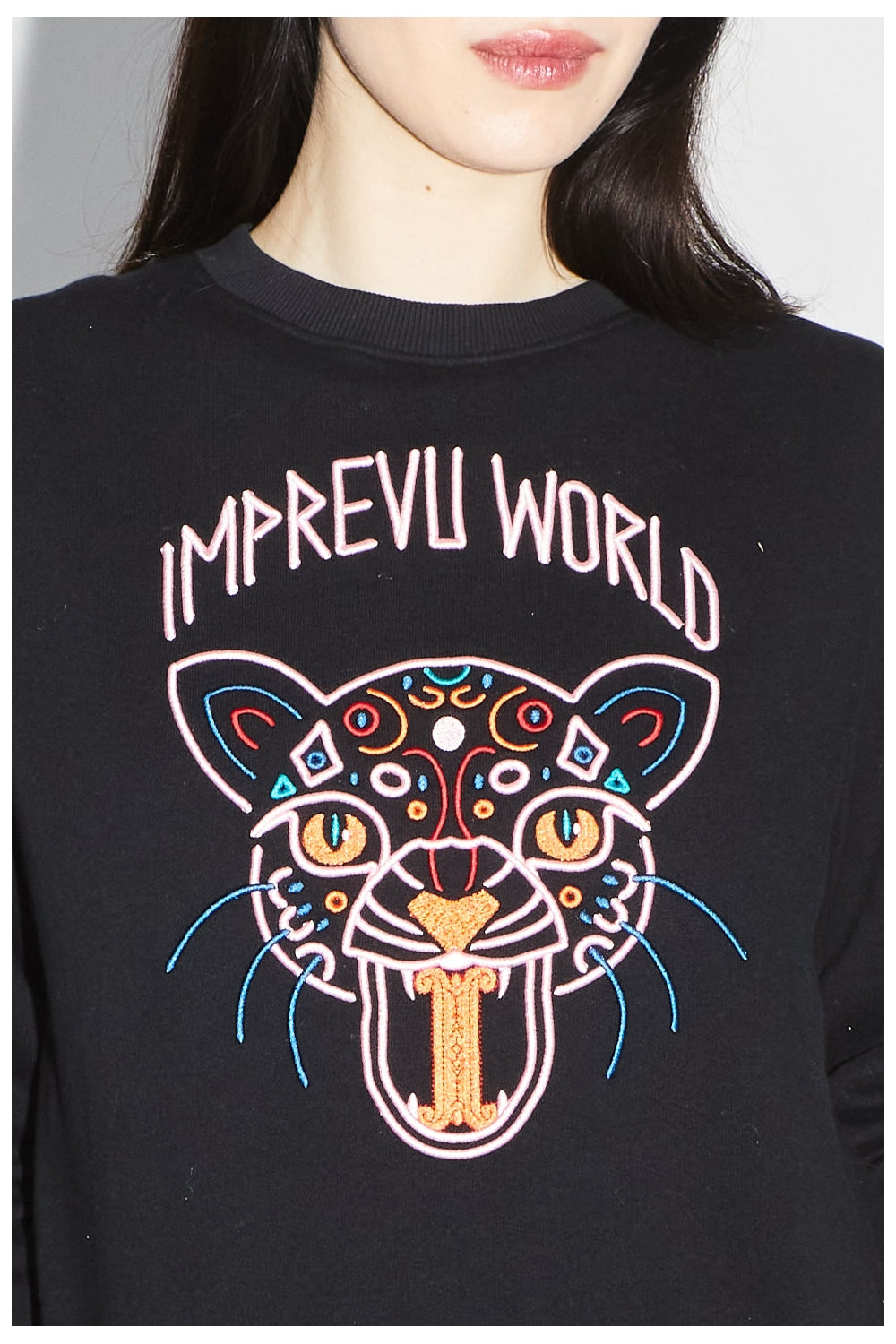 Sweatshirt Eddie Broderie Leo Black - Noir
