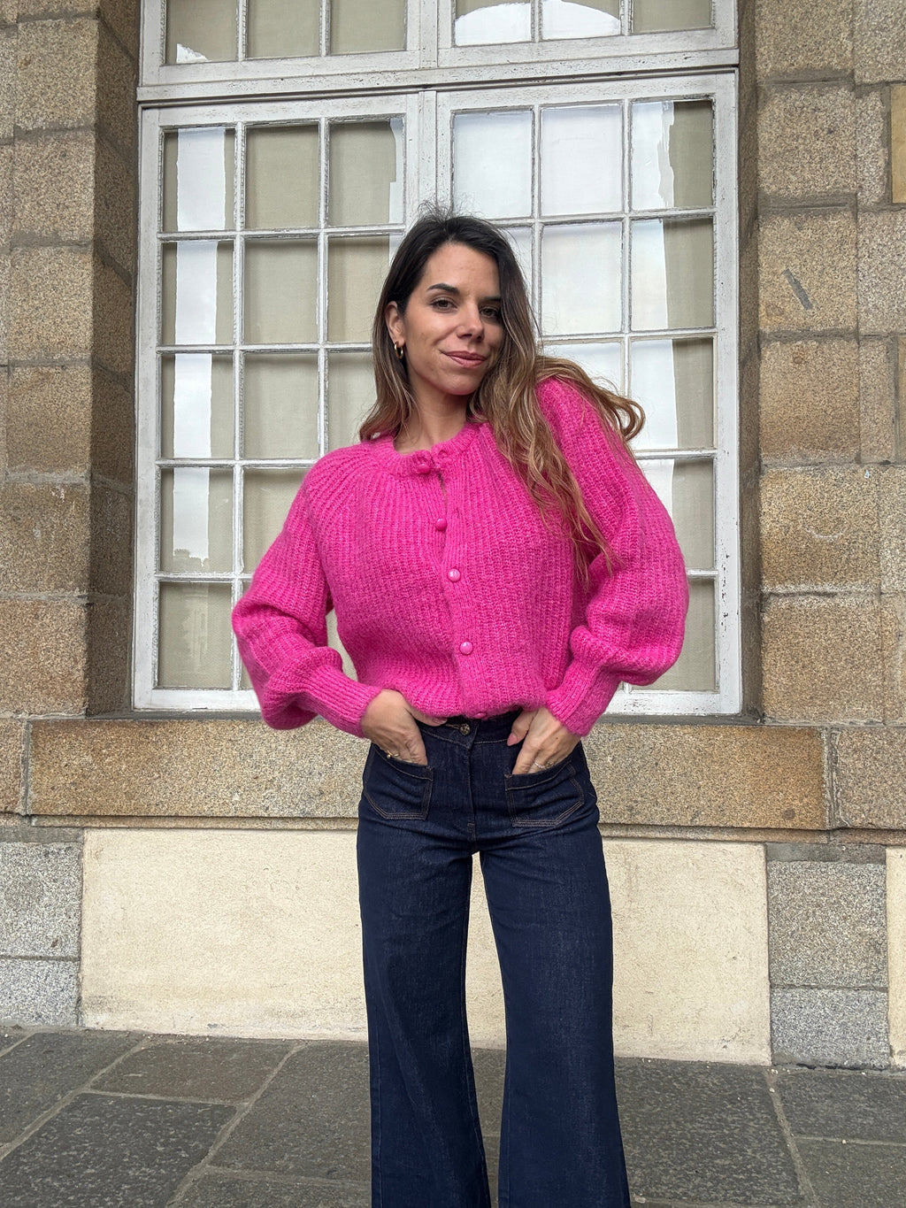 Cardigan Irène fucsia