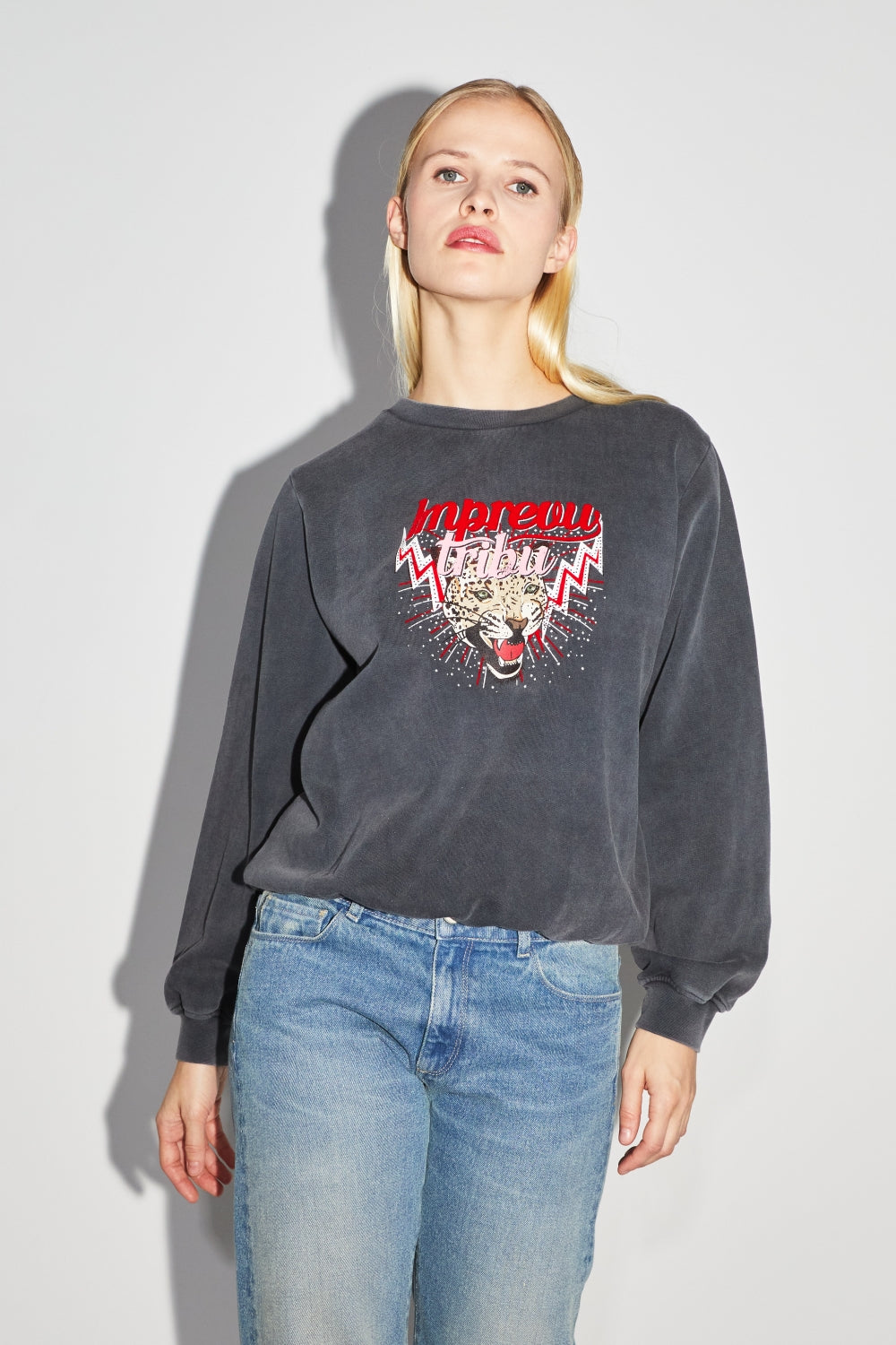 Sweatshirt Imprevu Eddie Tribu - Zwart