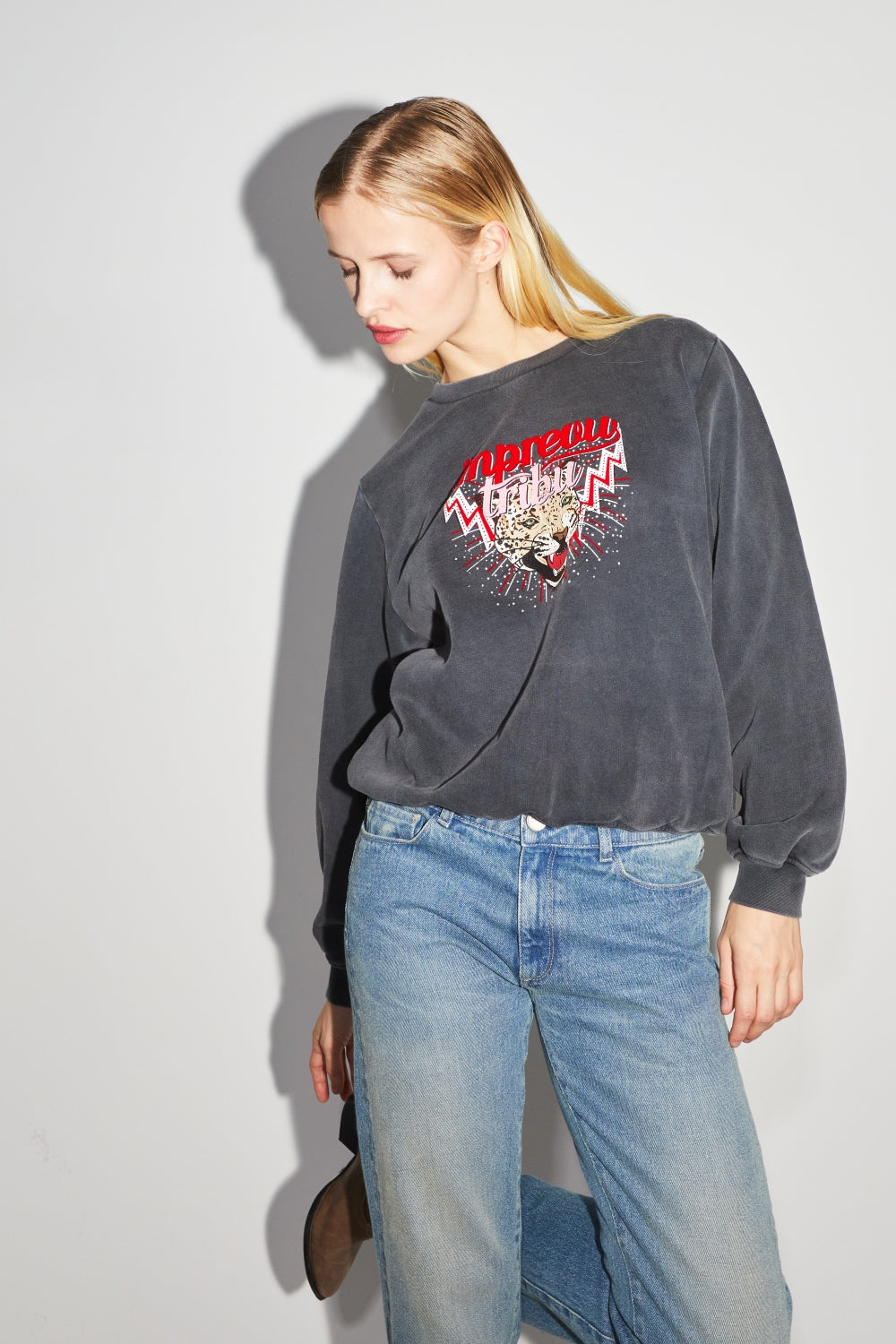 Sweatshirt Imprevu Eddie Tribu - Zwart