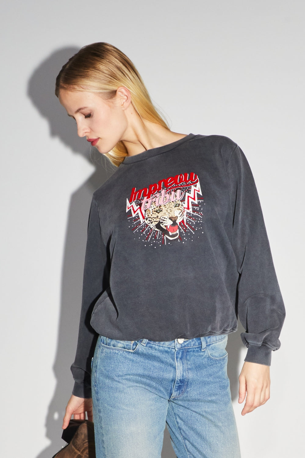 Sweatshirt Imprevu Eddie Tribu - Zwart