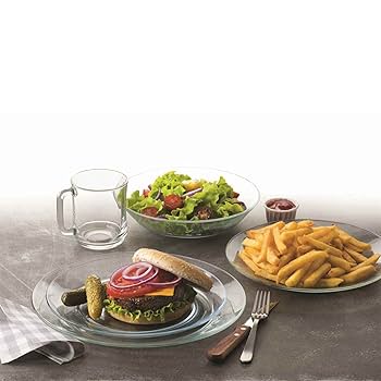 Pack De 6 Assiettes Plates Lys - Transparent - 23,5Cm