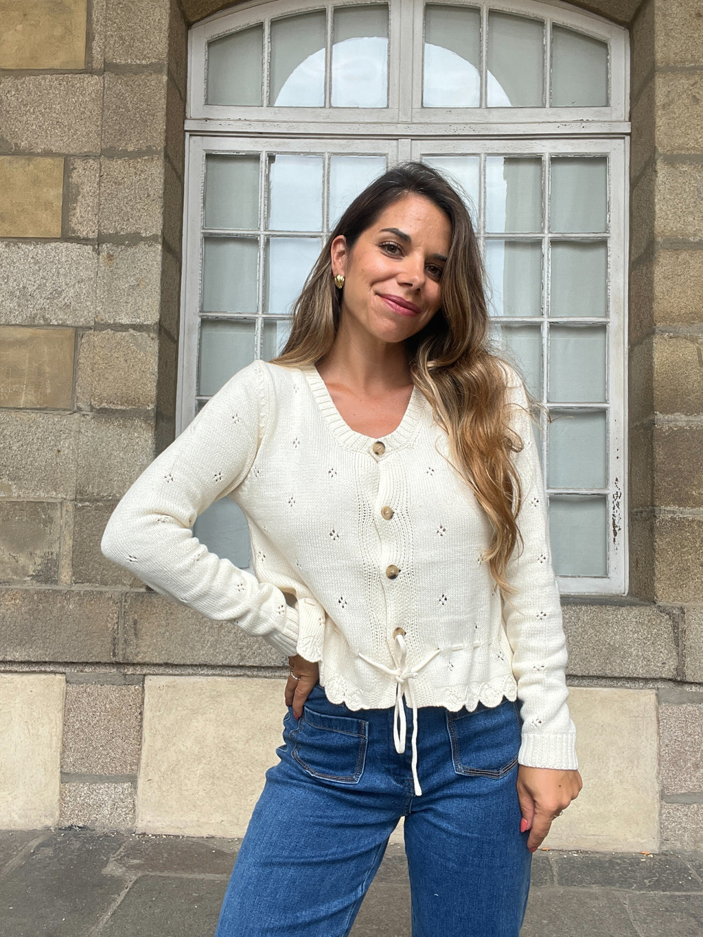 Emma Cardigan Ecru