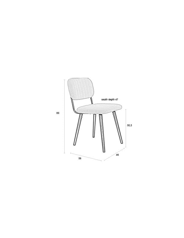 Jake Bouclé - Dining Room Chair - Solid Oak - Off-White