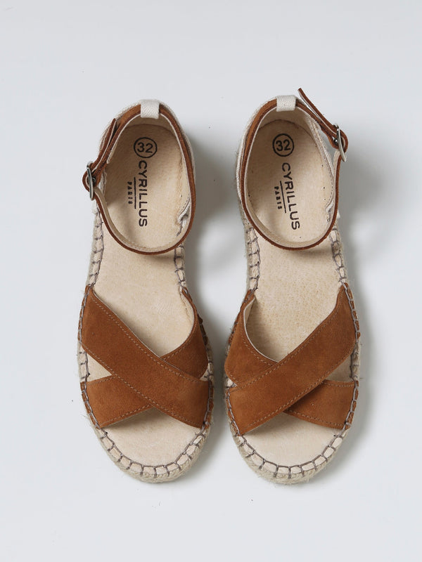 Espadrille - Marron Clair Uni - Fille
