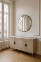 Loft Round Mirror - Pewter Contour - Anthracite
