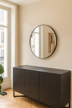 Loft Round Mirror - Pewter Contour - Anthracite