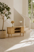 Hector - Meuble Tv - Bois De Pin - Naturel