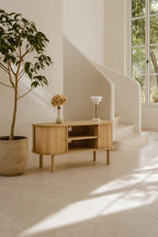Hector - Meuble Tv - Bois De Pin - Naturel