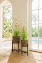 Yori - Petit Cache Pot Sur Pieds - Noir