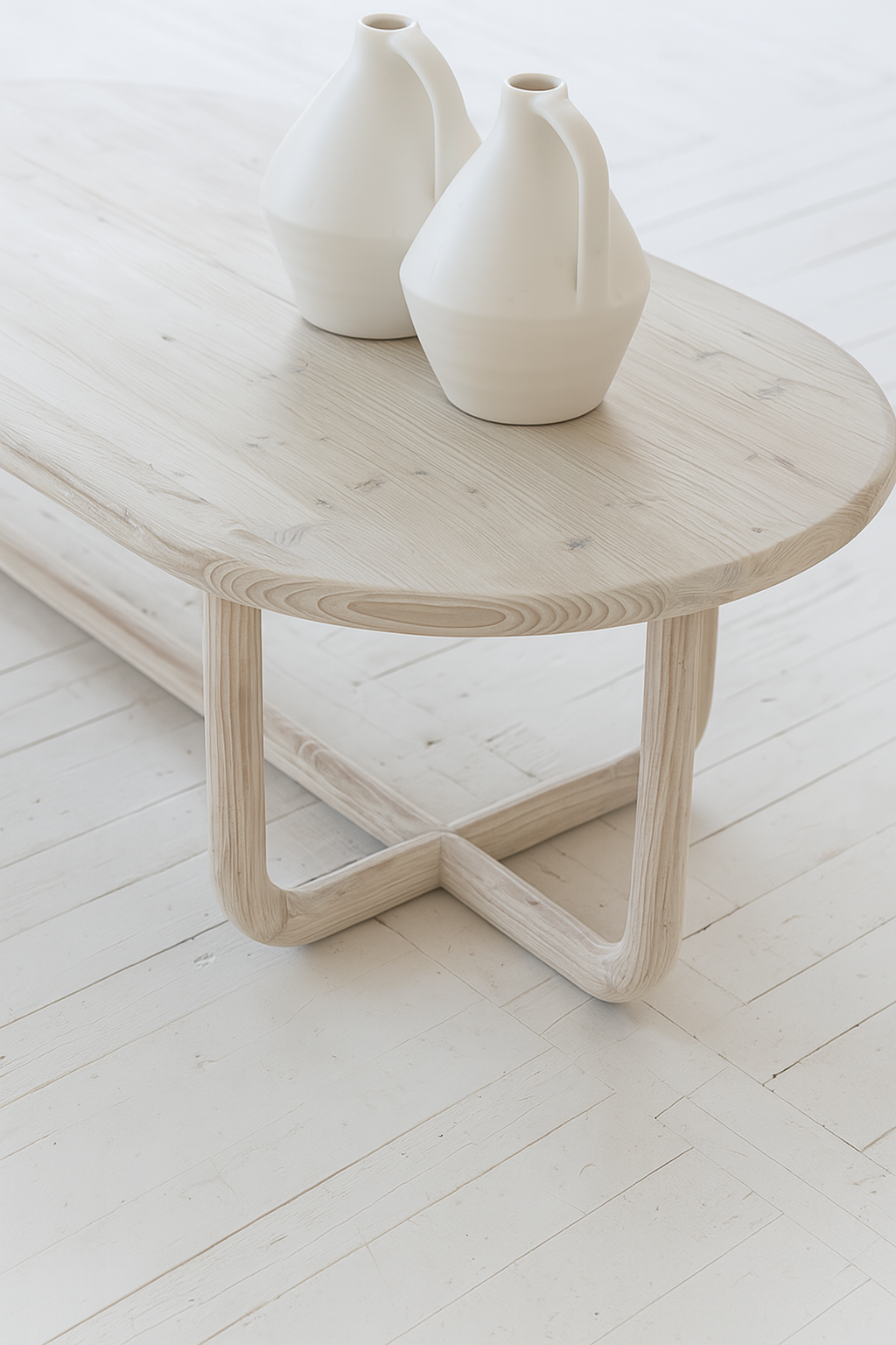 Mesa de centro Kristen en madera de pino reciclada - L 160 cm